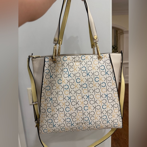 Calvin Klein Multicolor Monogram Tote - Picture 1 of 7